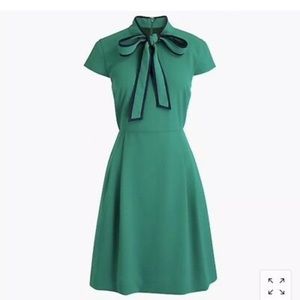 J. Crew Tie-neck dress in 365 crepe